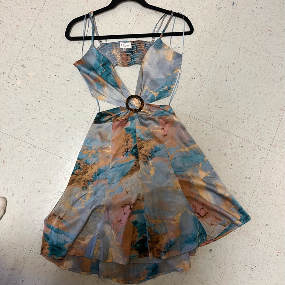 Beautiful multicolor cocktail mini formal dress. Worn twice